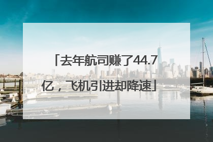去年航司赚了44.7亿，飞机引进却降速