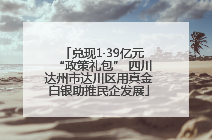兑现1·39亿元“政策礼包” 四川达州市达川区用真金白银助推民企发展
