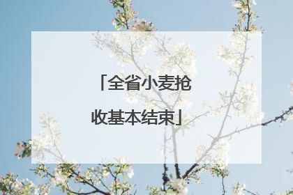 全省小麦抢收基本结束