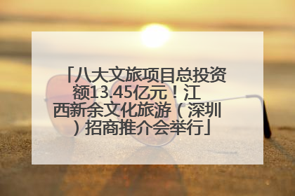 八大文旅项目总投资额13.45亿元！江西新余文化旅游（深圳）招商推介会举行