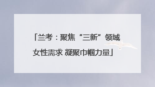 兰考：聚焦“三新”领域女性需求 凝聚巾帼力量