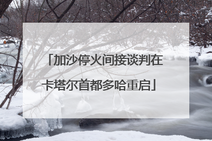 加沙停火间接谈判在卡塔尔首都多哈重启