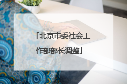 北京市委社会工作部部长调整