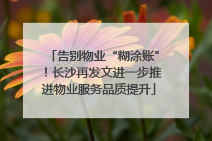 告别物业“糊涂账”！长沙再发文进一步推进物业服务品质提升