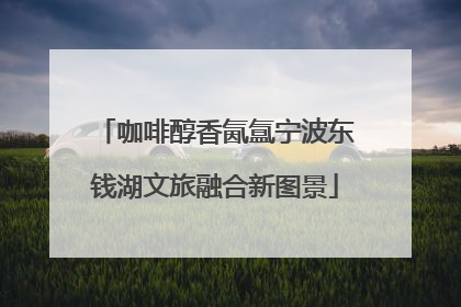 咖啡醇香氤氲宁波东钱湖文旅融合新图景