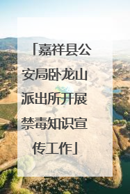 嘉祥县公安局卧龙山派出所开展禁毒知识宣传工作
