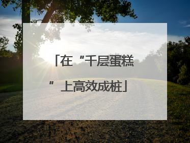 在“千层蛋糕”上高效成桩