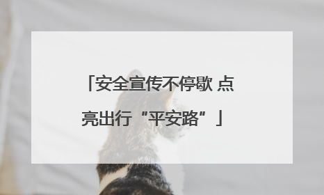 安全宣传不停歇 点亮出行“平安路”