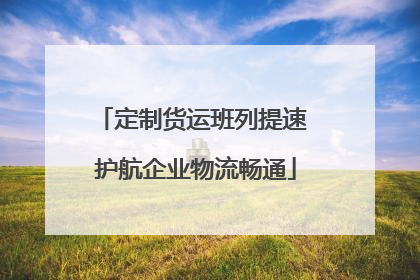 定制货运班列提速 护航企业物流畅通