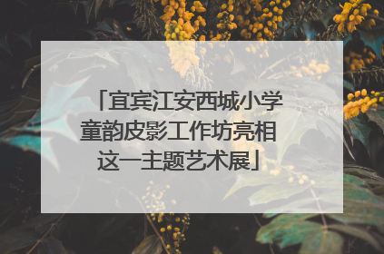 宜宾江安西城小学童韵皮影工作坊亮相这一主题艺术展