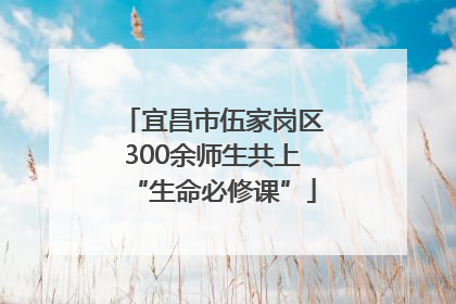 宜昌市伍家岗区300余师生共上“生命必修课”