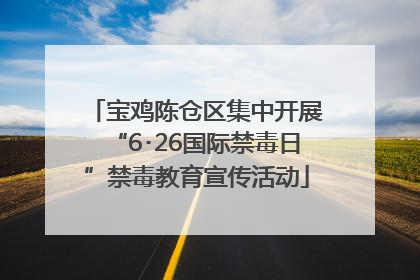 宝鸡陈仓区集中开展“6･26国际禁毒日”禁毒教育宣传活动