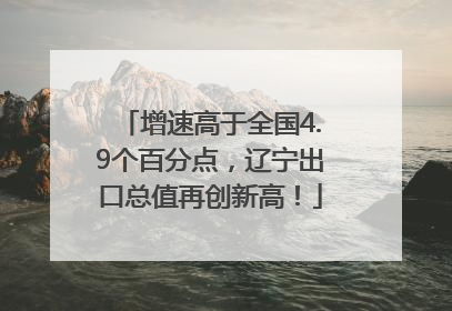 增速高于全国4.9个百分点，辽宁出口总值再创新高！