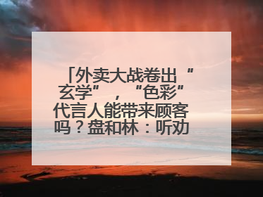 外卖大战卷出“玄学”，“色彩”代言人能带来顾客吗？盘和林：听劝的企业是好企业
