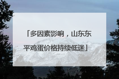 多因素影响，山东东平鸡蛋价格持续低迷