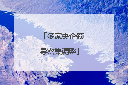 多家央企领导密集调整