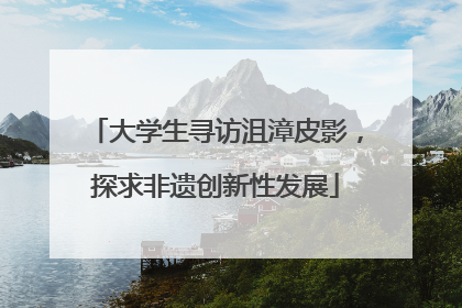 大学生寻访沮漳皮影，探求非遗创新性发展