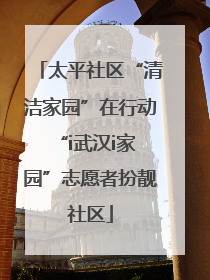 太平社区“清洁家园”在行动 “i武汉i家园”志愿者扮靓社区