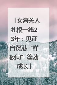 女海关人扎根一线23年：见证自贸港“样板间”蓬勃成长