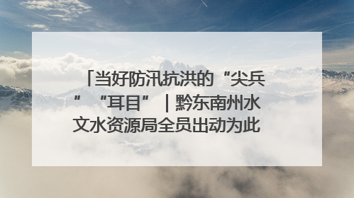 当好防汛抗洪的“尖兵”“耳目”｜黔东南州水文水资源局全员出动为此轮强降雨做好测报工作