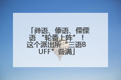 彝语、傣语、傈僳语 “轮番上阵”！这个派出所“三语BUFF”叠满