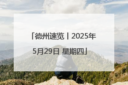 德州速览丨2025年5月29日 星期四