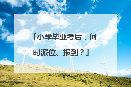 小学毕业考后，何时派位、报到？