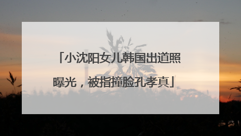 小沈阳女儿韩国出道照曝光，被指撞脸孔孝真