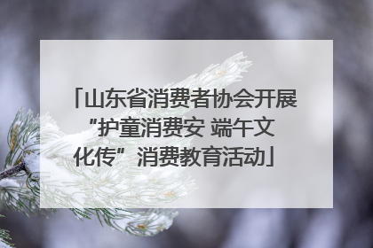 山东省消费者协会开展 “护童消费安 端午文化传”消费教育活动
