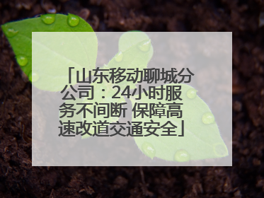 山东移动聊城分公司：24小时服务不间断 保障高速改道交通安全
