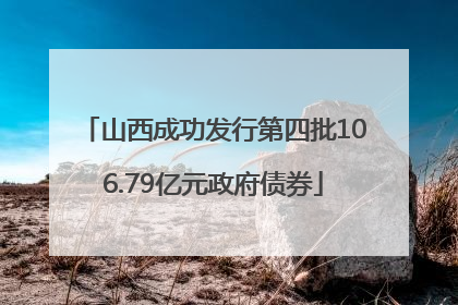 山西成功发行第四批106.79亿元政府债券
