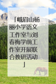 峨眉山杨丽小学语文工作室与刘春梅学前工作室开展联合教研活动