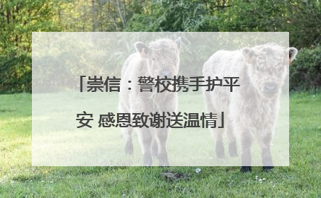 崇信：警校携手护平安 感恩致谢送温情