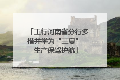 工行河南省分行多措并举为“三夏” 生产保驾护航