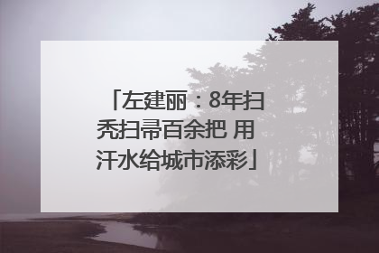 左建丽：8年扫秃扫帚百余把 用汗水给城市添彩