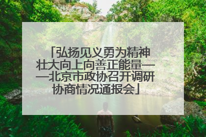 弘扬见义勇为精神 壮大向上向善正能量——北京市政协召开调研协商情况通报会