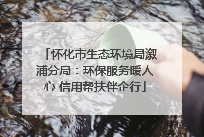 怀化市生态环境局溆浦分局：环保服务暖人心 信用帮扶伴企行