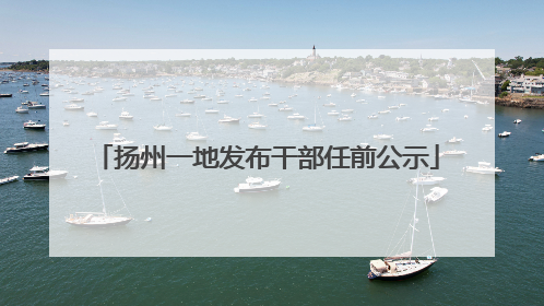 扬州一地发布干部任前公示