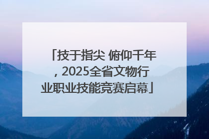 技于指尖 俯仰千年，2025全省文物行业职业技能竞赛启幕