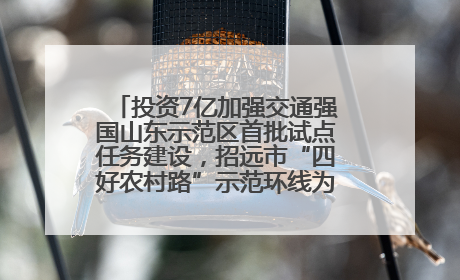 投资7亿加强交通强国山东示范区首批试点任务建设，招远市“四好农村路”示范环线为乡村振兴“开路”