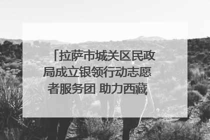 拉萨市城关区民政局成立银领行动志愿者服务团 助力西藏银发经济发展