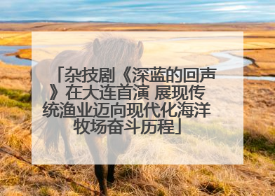 杂技剧《深蓝的回声》在大连首演 展现传统渔业迈向现代化海洋牧场奋斗历程