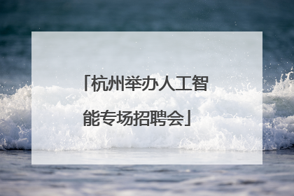 杭州举办人工智能专场招聘会
