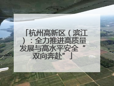 杭州高新区（滨江）：全力推进高质量发展与高水平安全“双向奔赴”