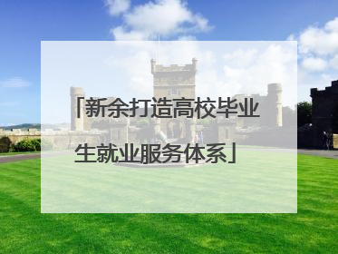 新余打造高校毕业生就业服务体系