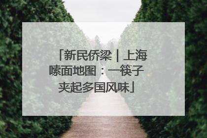 新民侨梁｜上海嗦面地图：一筷子夹起多国风味