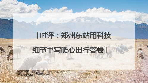 时评：郑州东站用科技细节书写暖心出行答卷