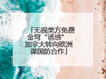 无视美方免费金穹“诱惑” 加拿大转向欧洲谋国防合作