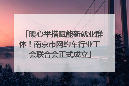 暖心举措赋能新就业群体！南京市网约车行业工会联合会正式成立
