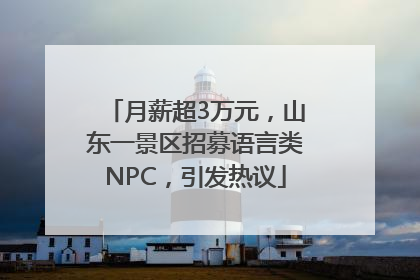 月薪超3万元，山东一景区招募语言类NPC，引发热议